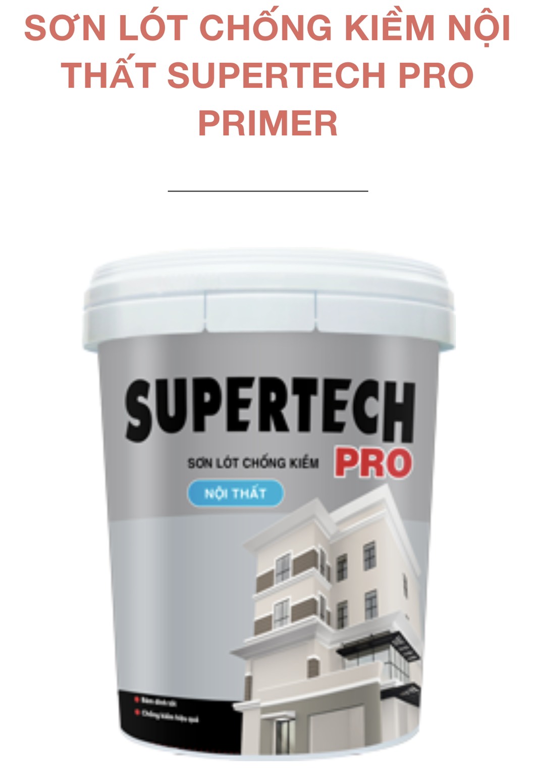 Sơn lót chống kiềm nội thất Suppertech pro primer